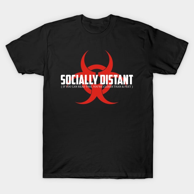 Socially Distant Tshirt T-Shirt by Red Line